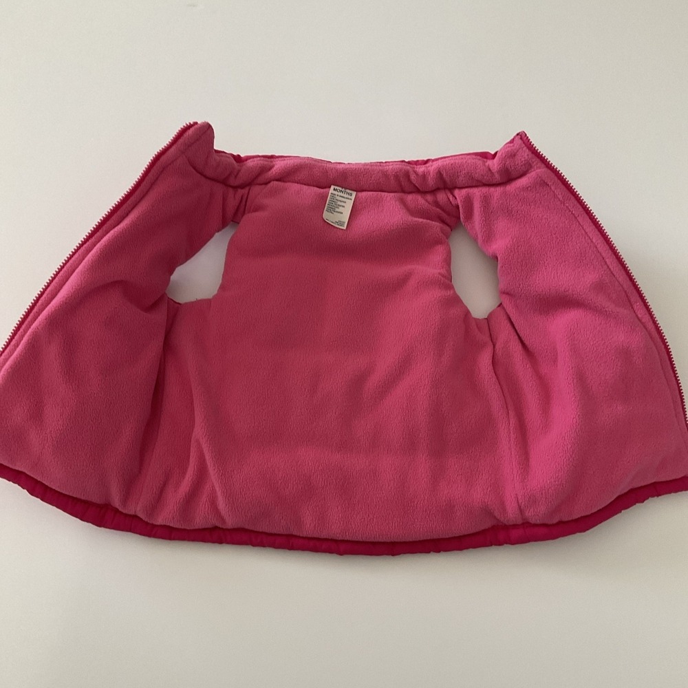 OshKosh Bgosh Puffer Vest Kids Size 12M Solid Pink With Zipper and Pockets - Picture 2 of 5